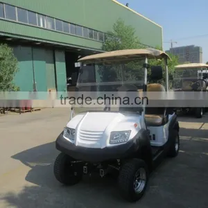 White 2 Seat Electric Golf Carts With a Small Rear Cargo thumbnail-5