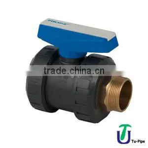 U-PVC True Union Ball Valves Brass One Side Female One Side Male Threaded thumbnail-1