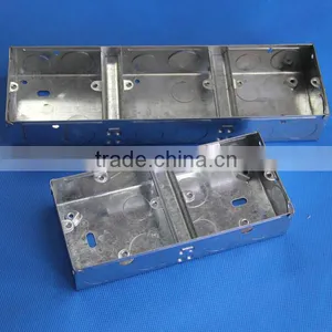 BS4662 Standard 3x6 Two Gang GI Box 47mm Deep Switch Wall Box thumbnail-5