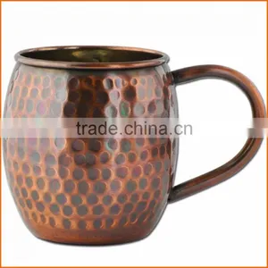 Moscow Mule Hammered Copper Barrel Mugs, Solid Copper Beer Mugs, Copper Drinking MugsOLID COPPER MUGS MANUFACTURER INDIA thumbnail-4