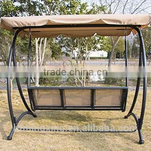 Outdoor Garden Yard 3 Person Canopy Swing Hammock Chair thumbnail-2