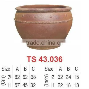Rustic Outdoor Pottery Flower Pot thumbnail-1