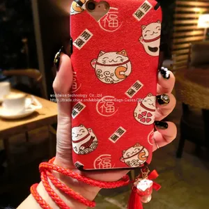 Fortune Cat Cartoon Cell Phone Case Silicone Mobile Phone Cases for IPhone7/7Plus/6/6s/6plus/6splus Phone Back Cover thumbnail-3