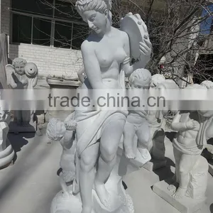 Hand Carved Europe Style Lamp Lady Figure Statue (white / Black / Yellow / Red) thumbnail-5