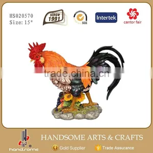 21 Inch Resin Home and Garden Decoration Realistic Animal Rooster Statues thumbnail-2