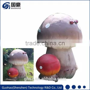 Artificial Ladybug Fairy Mushroom Statue for Garden Decor thumbnail-1