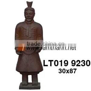 Ancient Pottery High Fired Warrior Statue thumbnail-1