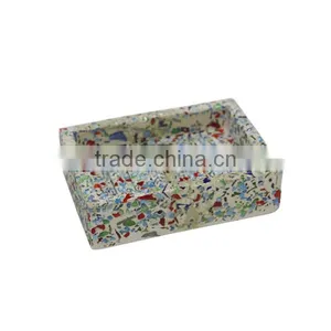 Hot Sale Colorful Glass Splinter Concrete Bathroom Accessory Sets thumbnail-5