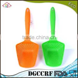 NBRSC High Heat Resistant Large Black Nylon Scoop Colander Slotted Spoon Strainer With Handle thumbnail-5