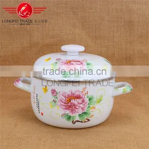Full Flower Stew Pot Enamel Cookware Pot / Stew Pot thumbnail-2