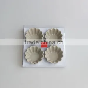 Set of 4 Flower Shaped Ceramic Tapas Serving Dish Set thumbnail-1