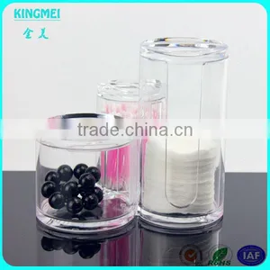 Red Acrylic New Product Round Swab Box,toothpick Box With Lid thumbnail-5