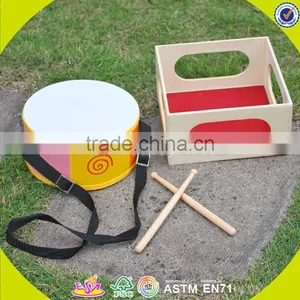 Wholesale Simple Style Wooden Toy Double Drums Funny Wooden Toy Double Drums for Toddlers W07J004 thumbnail-4