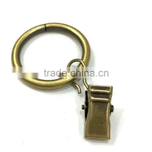 Inside Diameter 35mm / Outside Diameter 42mm Window Curtain Clothes Metal Clips With Rings Hooks thumbnail-6