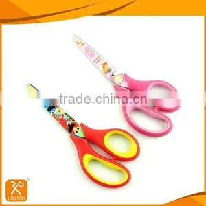 6" Durable Soft PP+TPR Handle Paint Printed Student Craft Scissors thumbnail-1
