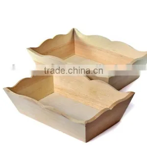 Cheap Natural Color Food Serving Storage Wooden Trays thumbnail-1