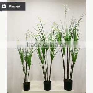 45 / 55 /65 Inch Nearly Nature Artificial Bonsai Grass Potted Scallop Grass With Orchid Flowers Fake Pots Plant thumbnail-5
