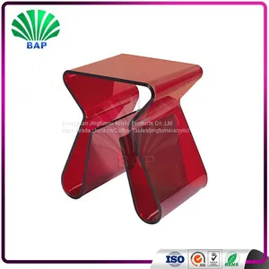 Colorful Acrylic Piano Stool Indoor Lucite Ottomans Living Room Light Eco-Friendly Kids Stool thumbnail-2