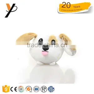 CE Standard Plush Material Mini Dog Ball Toy With Embroidery Face thumbnail-1
