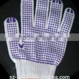 CE Standard Working Gloves,safety Pvc Dotted Cotton Glove,high Quality Canvas Gloves thumbnail-1