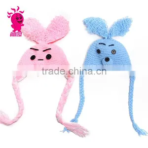 Hot Sale Lovely Rabbit Baby Wool Hats, Color Matching Hats thumbnail-1