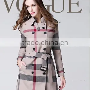 Check Fashion Design Winter Women Coat thumbnail-1
