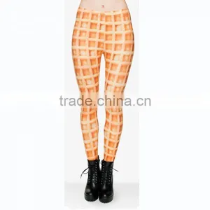 2017 3D Women Printed Leggings for Women Waffles Pattern Leggings Fitness Pants thumbnail-3