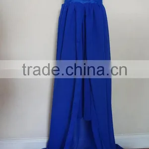 Mommy And Daughter Party Dress Maternity Blue Chiffon Floor Length Gown Dress thumbnail-3