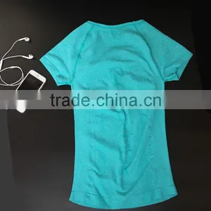 Custom Gym T Shirt Compression Tights Women's Sport T-shirts Dry Quick Running Short Sleeve T-shirts Fitness Women Clothes Tees thumbnail-6