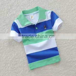 New Design Custom Boy Fancy Shirt Stripe Polos Colorful Polo Shirt thumbnail-3
