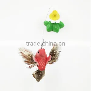 Cat Interactive Puzzle Small Toys Fun Cat Stick Cat Supplies Electric Flying Butterfly Around Flowers Tease thumbnail-1