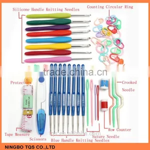 Hot Selling Plastic Crochet Hook Set Include Knitting Yarns,Thimble,Measuring Tape,Handle Knitting Needles Hooks thumbnail-2