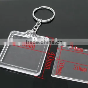 Key Chain With Transparent Acrylic Picture Frames Keychain thumbnail-2