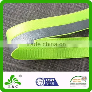 Bright Neon Color Reflective Fold Over Elastic Glow in the Dark Ribbon thumbnail-1