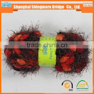 China Twisted Yarn Factory Direct Wholesale Feather Pompom Yarn for Knitting Scarf in Factory Price thumbnail-1