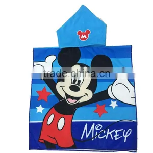 Cartoon Print Beach Microfiber Kids Hooded Towels thumbnail-6