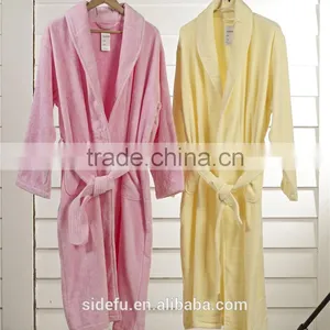 Super Comfortable Star Hotel Velour Shawl Collar Bathrobe thumbnail-1