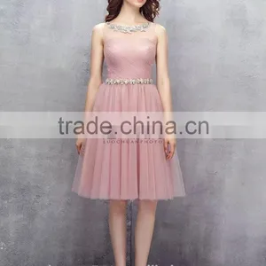 New Fashion Sexy Elegant Sheath Sweetheart Pink Short Evening Dress Prom Dresses ED582 thumbnail-1