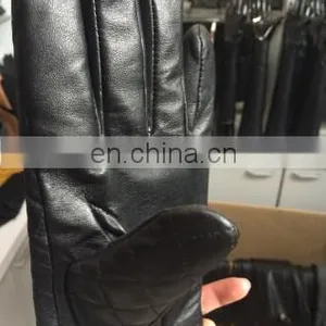 Winter Black Genuine Fashion Men Leather Sheepskin Glove thumbnail-4