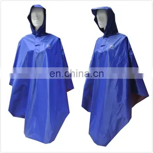 100% Waterproof Pvc Blue Customized Poncho thumbnail-2