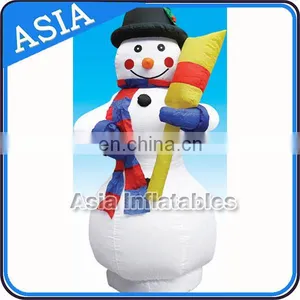 Custom Advertising PVC Christmas Competitive Price Snowman Inflatable Helium Balloon For Promotion thumbnail-5