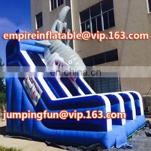 Cheap Inflatable Medium Shark Slide, Inflatable Dual Lane Slide, Inflatable Factory Dry Slide ID-SLM010 thumbnail-1