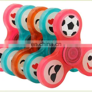 Emoji Hand Spinner Emoji Fidget Spinner EDC Finger Tips Luminous Glow in Dark Handspinner Tri Spinner Luminous Smiling Face Gyro thumbnail-5