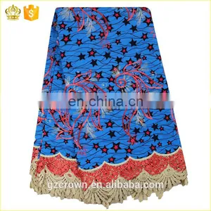 2017 Hot Sale New Design Exquisite African France Lace Wax Print Wax Cloth Embroidery Lace of H170112001 thumbnail-3