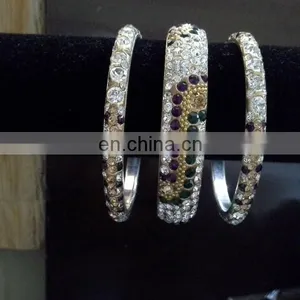 Indian Vintage Style Crystal Bangle thumbnail-1