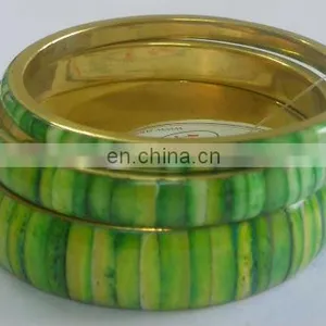 Charming Green Bone/horn Bangles thumbnail-1