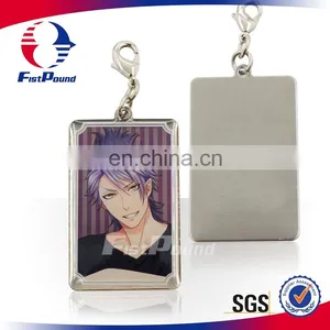 Colorful Custom Metal Cartoon Character Stickers Keychain thumbnail-2