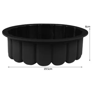 Free Sample Food Grade Heat Resistant Nontoxic Silicone Mousse Cake Friandises Pudding Baking Mold Tool Round Shape thumbnail-1