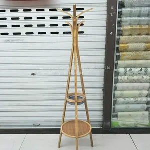 2018 New Triangular Coat Rack, Bamboo Green and Environmentally Friendly. thumbnail-1