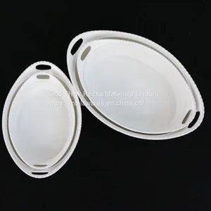 High Quality Hotel Used White Oval Melamine Bowl With Handle thumbnail-2
